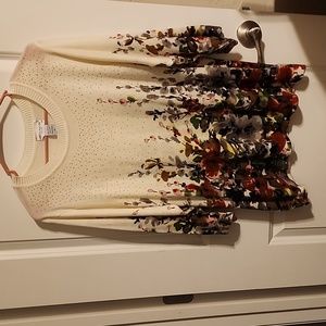 Rebecca malone 3x light 3/4 sleeve sweater/blouse